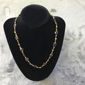 Gold Unique Multi-Bead Necklace